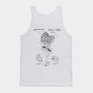 Climbing Anchor Patent - Rock Climber Art - Black And White Tank Top